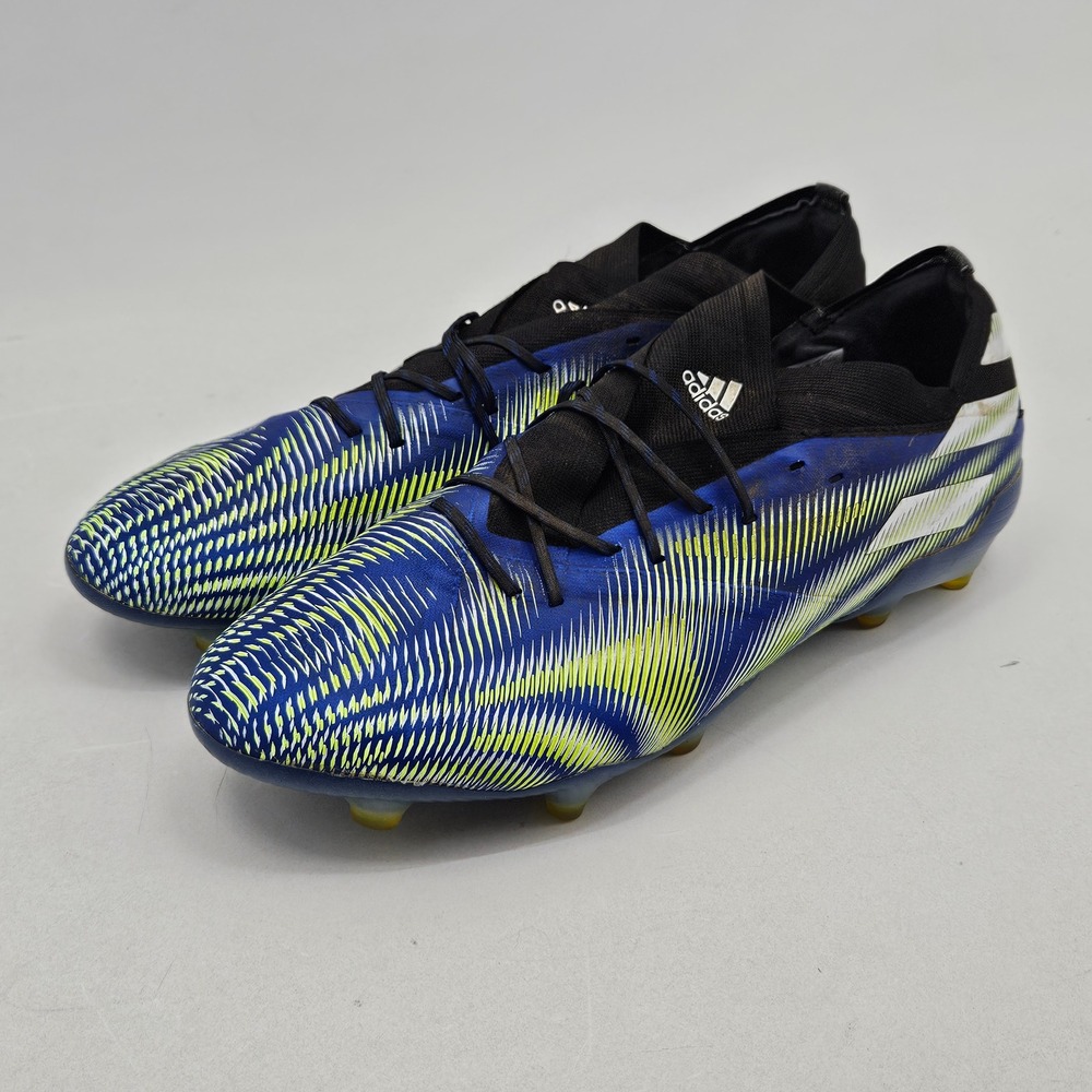 Adidas Nemeziz Messi 19.1 FG Mens 12 Blue Yellow Soccer Cleats FW7423 Football